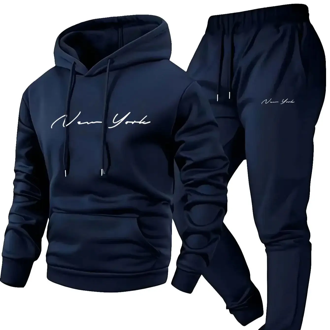 Streetwear Zipper - Ensemble de survêtement pour homme, sweat-shirt