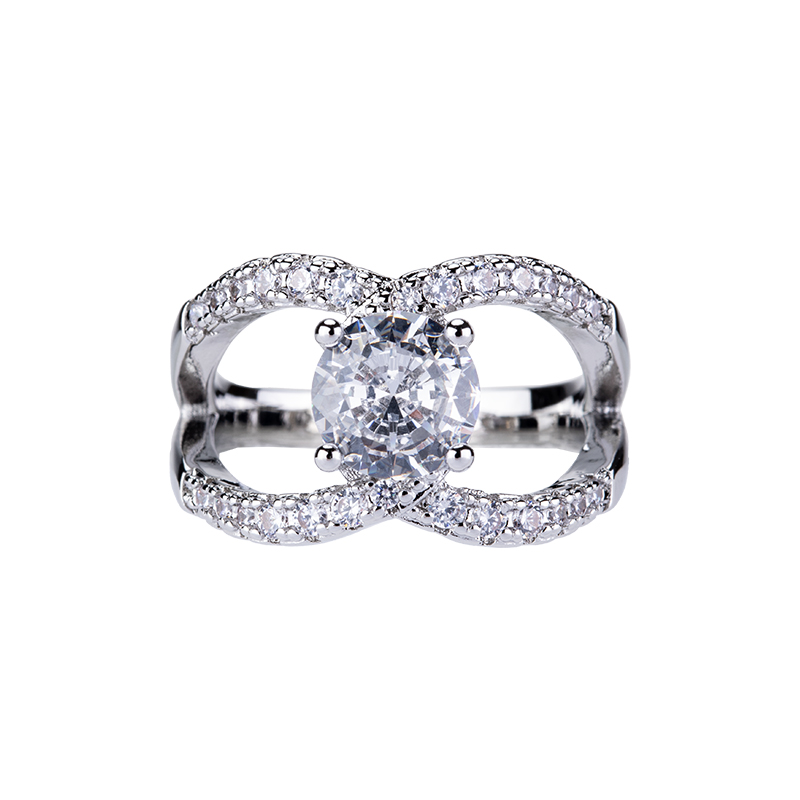 Streetwear Brand Jewelry - Bague en diamant en argent regardé