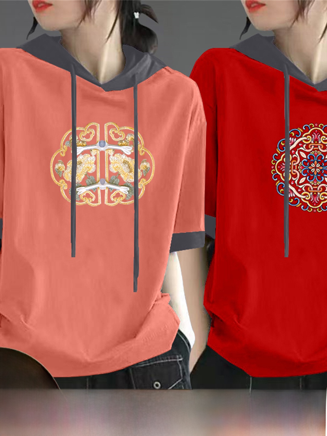 T-shirt rouge en pur coton à m - Streetwear Brand Red avis et prix