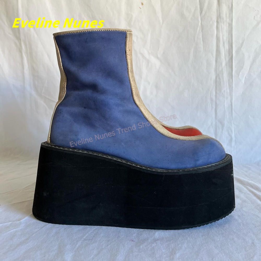 Bottines à plateforme Y2K roug - Streetwear Zipper avis et prix