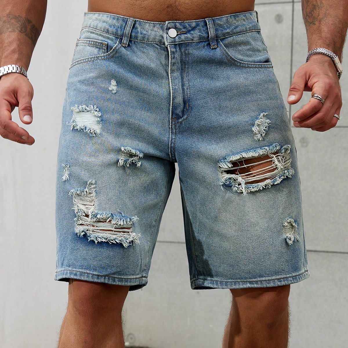 Short en jean déchiré pour hom - Streetwear Brand avis et prix