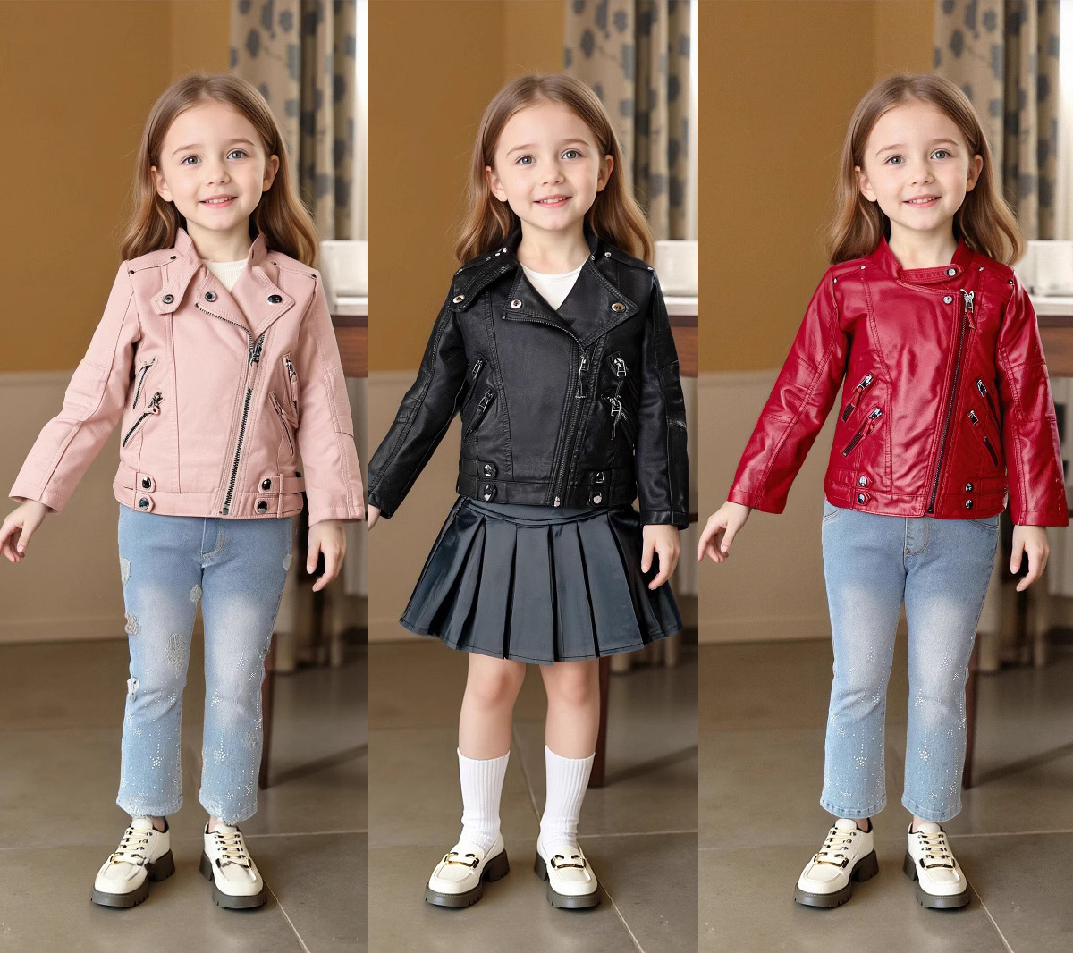 Veste de noël en cuir Pu pour  - Streetwear Brand Red avis et prix