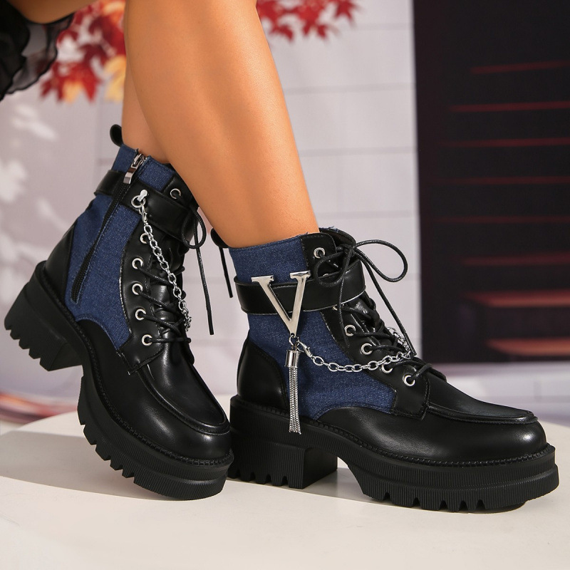 Bottines à plateforme gothique - Streetwear Zipper avis et prix